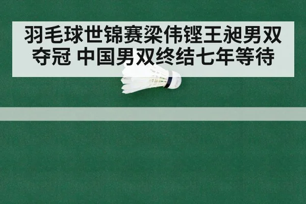 羽毛球世锦赛梁伟铿王昶男双夺冠 中国男双终结七年等待